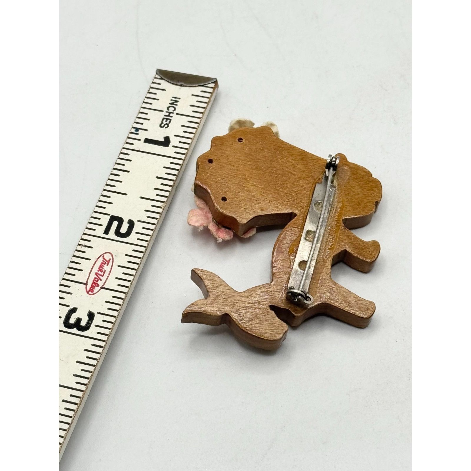 Vintage Estate vintage wooden donkey wagon flower brooch pin Size ONE SIZE - 4 Thumbnail