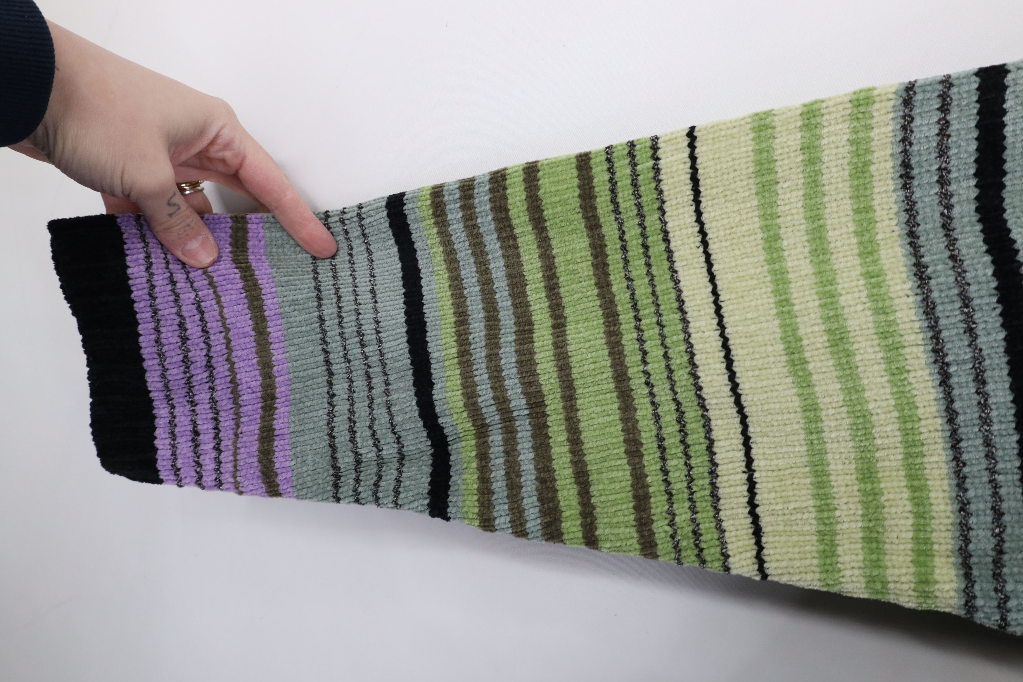 Vintage Vintage 90s Y2K Streetwear Striped Turtleneck Fleece Sweater Size XXL / US 16-18 / IT 52-54 - 7 Thumbnail