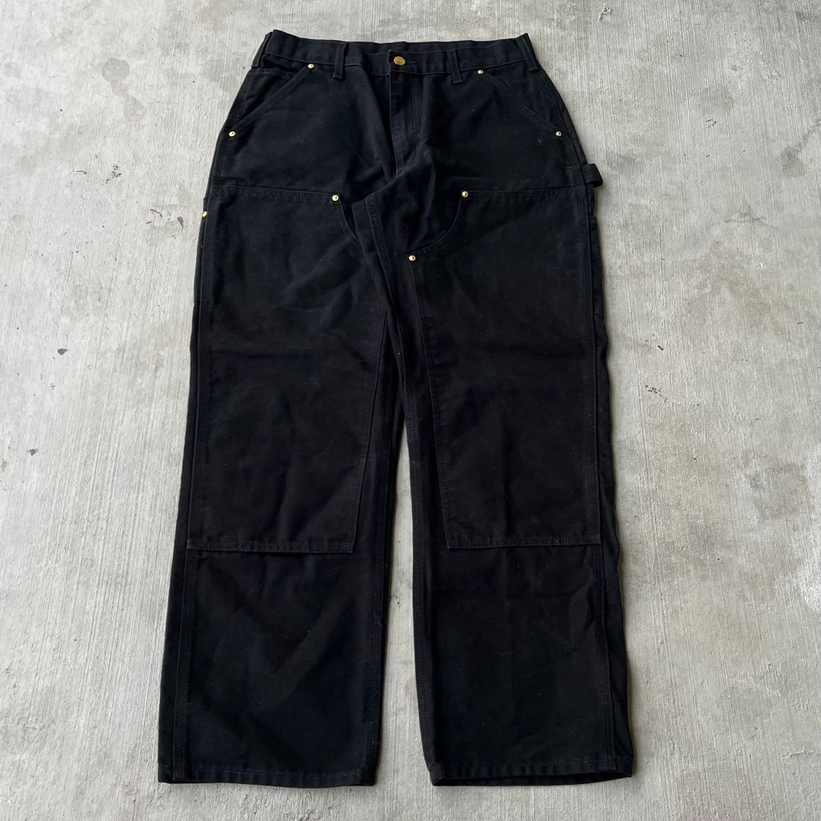 Vintage Y2K Carhartt black y2k double knee work wear pants
