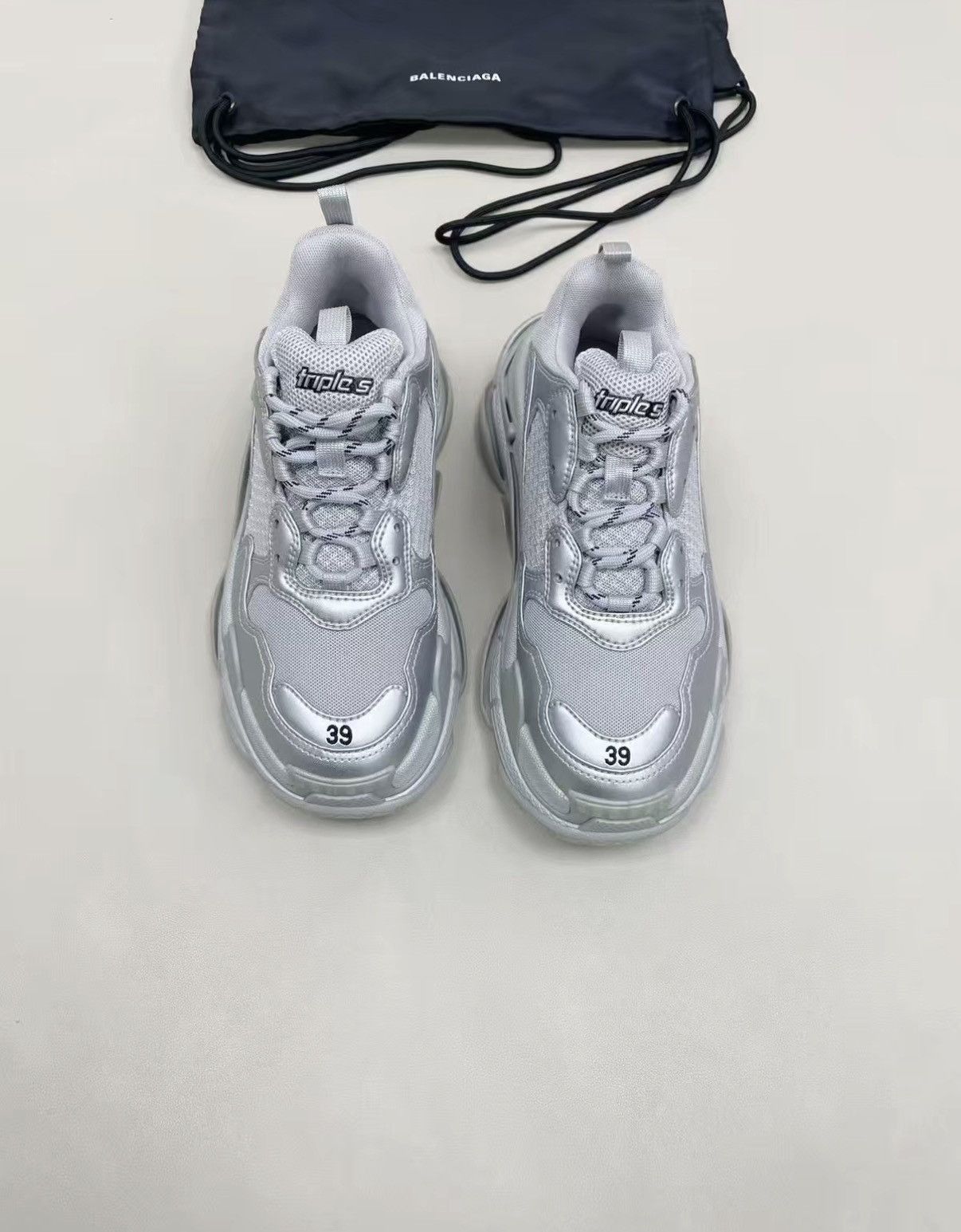 Balenciaga Gray Triple S Style Sneakers Size 9.5 Size US 9.5 / EU 42-43 - 1 Thumbnail