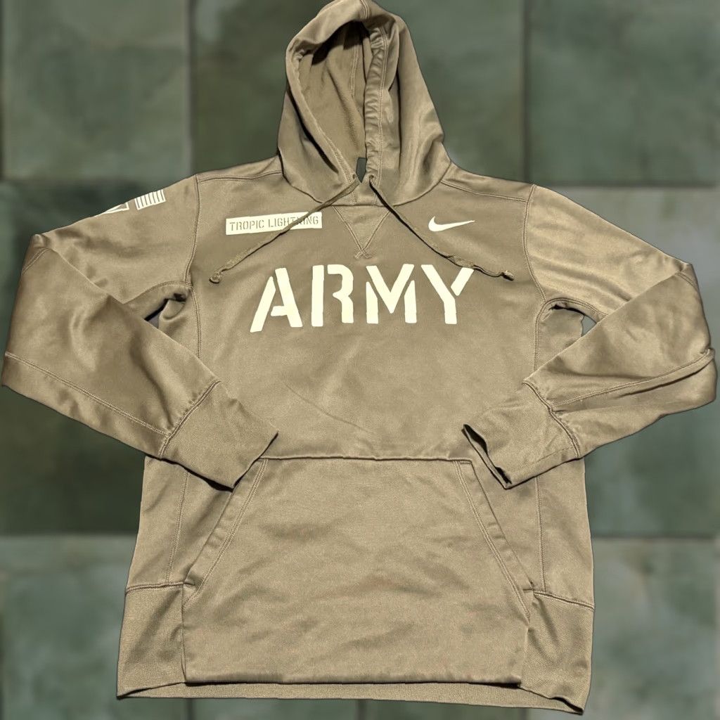 Nike Nike Hoodie Mens Small Pullover Green Army Logo Hooded Sweatshirt Size US S / EU 44-46 / 1 - 1 Thumbnail