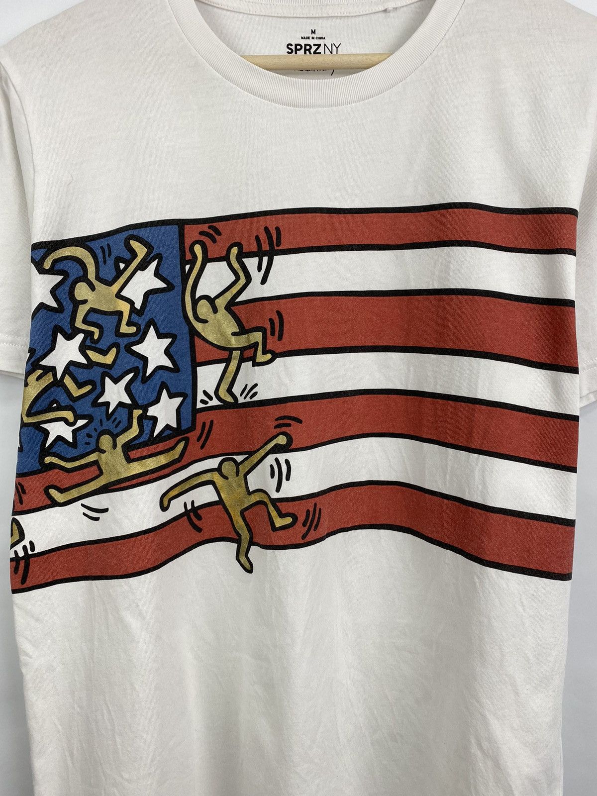 Keith Haring 🇺🇸 Y2K Keith Haring Uniqlo USA Flag T-Shirt Rare Retro Size US M / EU 48-50 / 2 - 4 Thumbnail