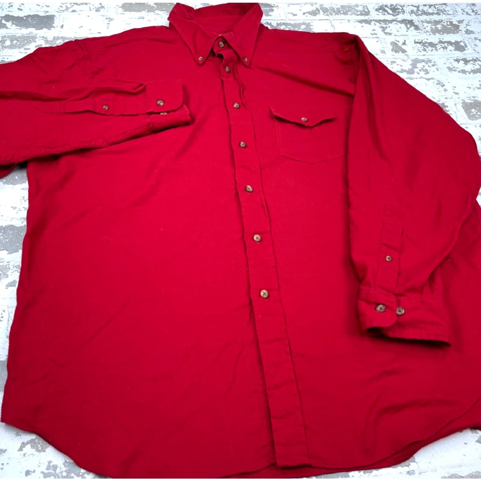 Brooks Brothers Brooks Brothers Shirt Men XL Red Button Up Twill 346 Flap Pocket Vintage No Size US XL / EU 56 / 4 - 4 Thumbnail