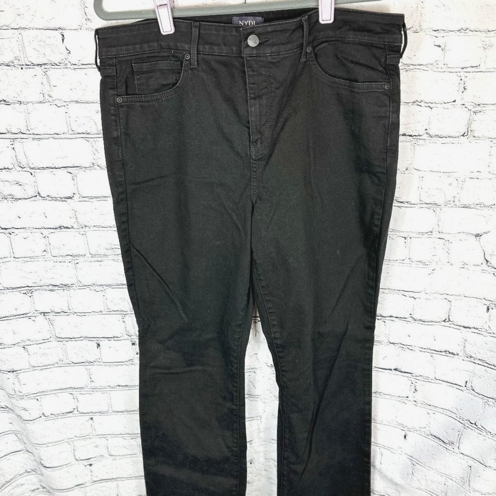 NYDJ NYDJ Marilyn Lift Tuck Technology Straight Jeans Black 16 Size 38" / US 16 / IT 52 - 11 Thumbnail