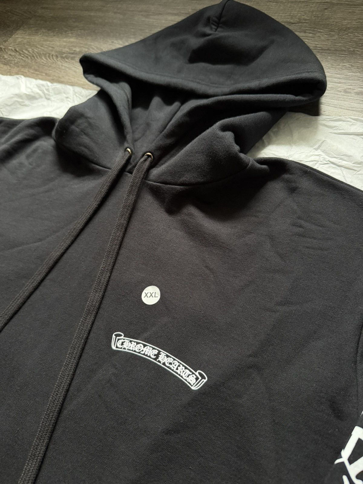 Chrome Hearts Chrome Hearts Black Scroll Hoodie Pullover Sweatshirt XXL Size US XXL / EU 58 / 5 - 11 Thumbnail