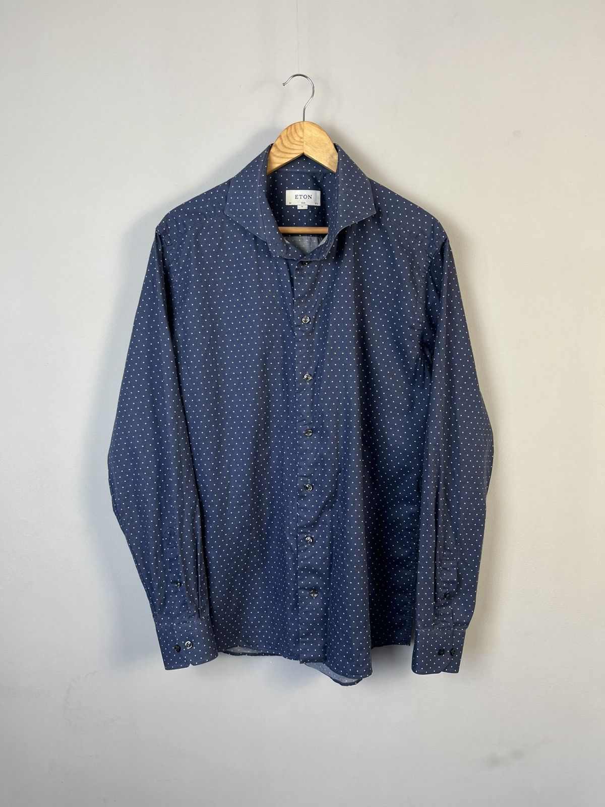 Eton Eton Luxury Classic Pointed Cotton Long Sleeve Shirt Size US XL / EU 56 / 4 - 1 Thumbnail