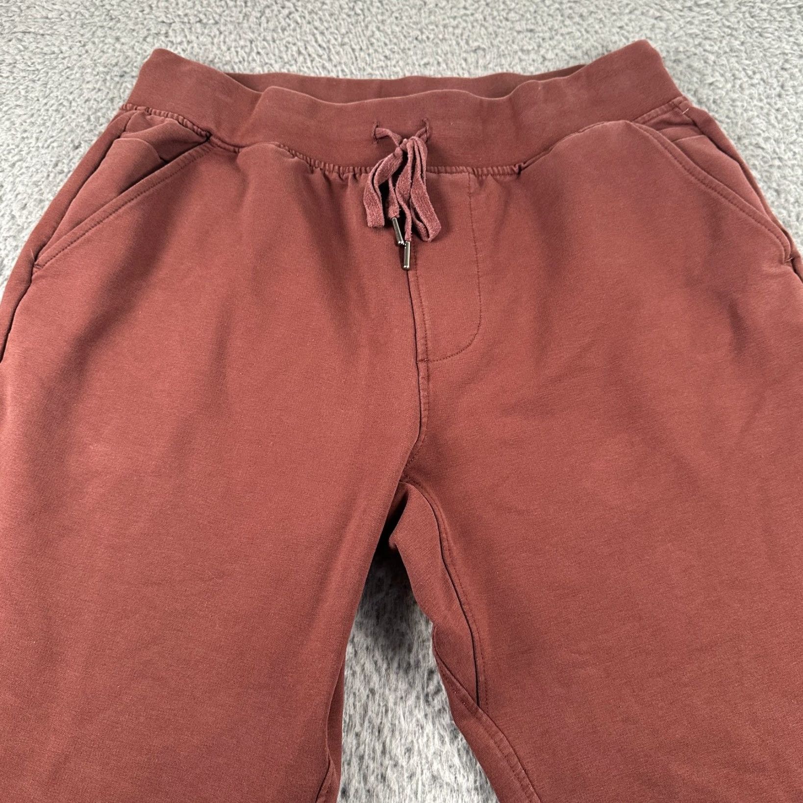 Cuts CUTS Men's Pants Joggers Regular Medium Rust Brown Polyester Cotton Spandex Drawstring Waist Pockets Tapered Size US 31 - 2 Thumbnail
