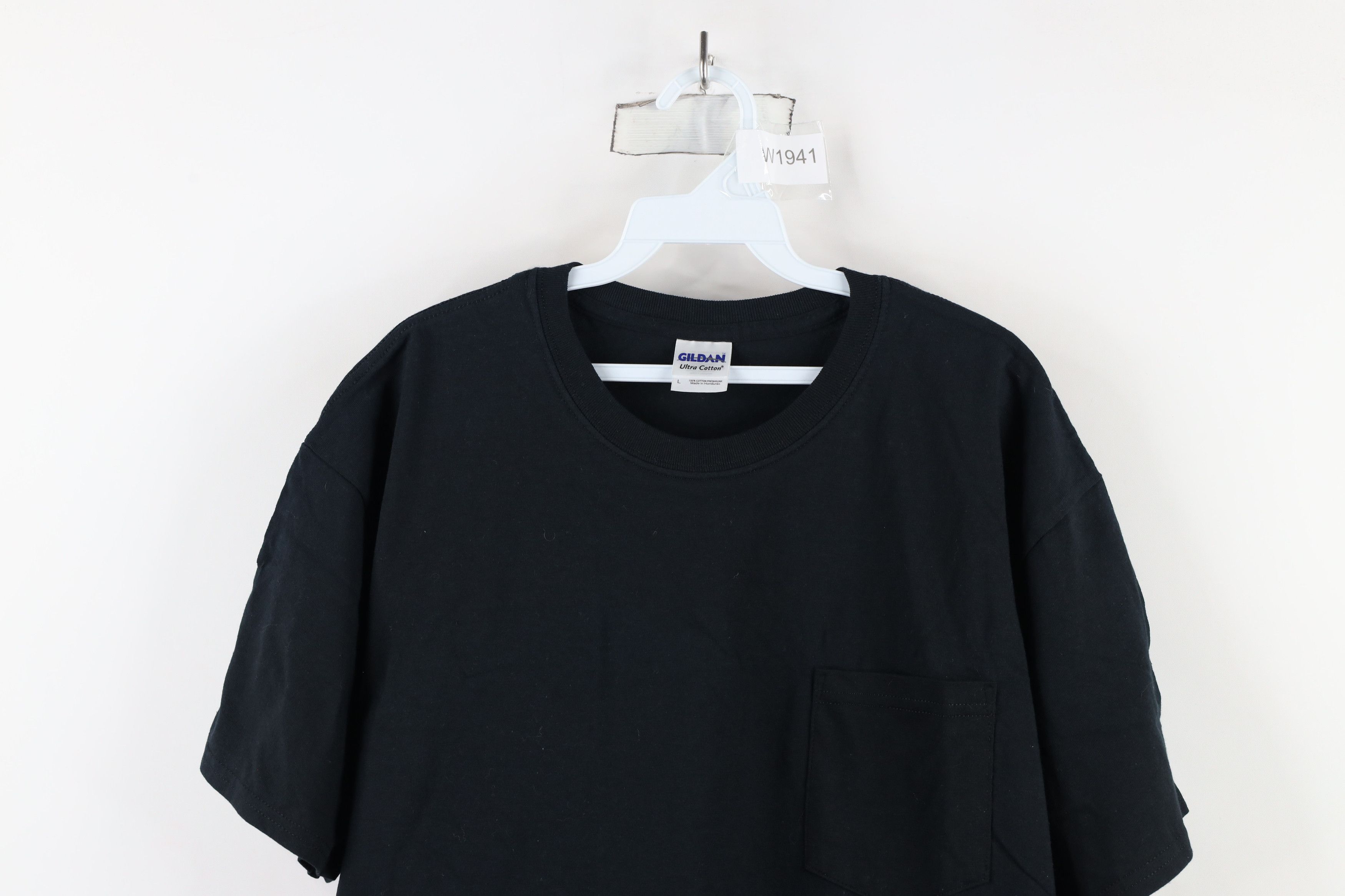 Vintage Vintage 90s Streetwear Heavyweight Pocket T-Shirt Black Size US M / EU 48-50 / 2 - 2 Thumbnail