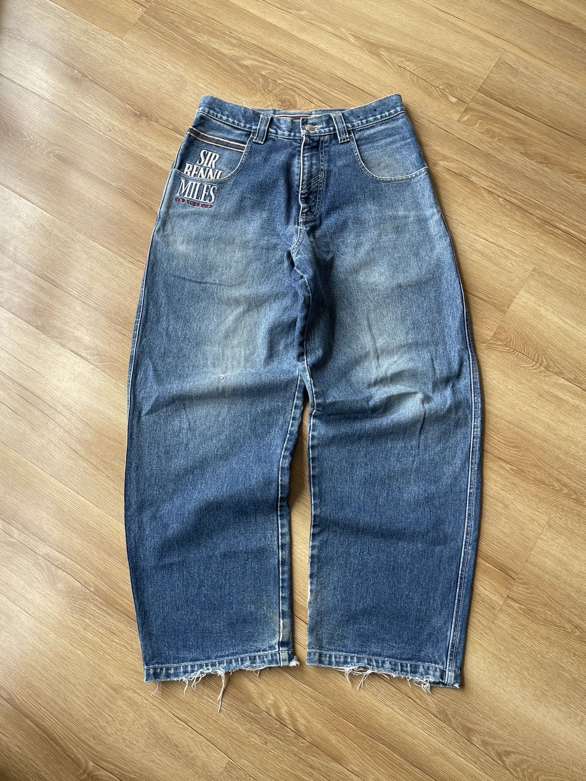 JNCO Vintage Sir Benni Miles Baggy Denim Jeans Y2K Hip Hop Skater Size US 31 - 12 Thumbnail