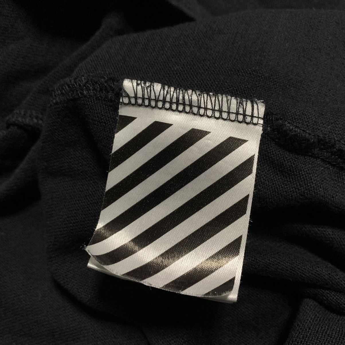 Off White Small Othelo's Stork Bird Black Tee Cut Off Virgil