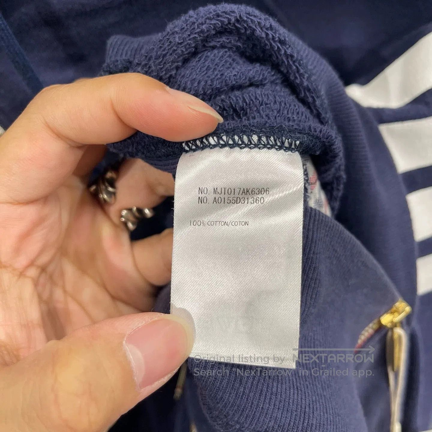 Thom Browne Blue Zip-Up Hooded Sweatshirt. Size US S / EU 44-46 / 1 - 5 Thumbnail
