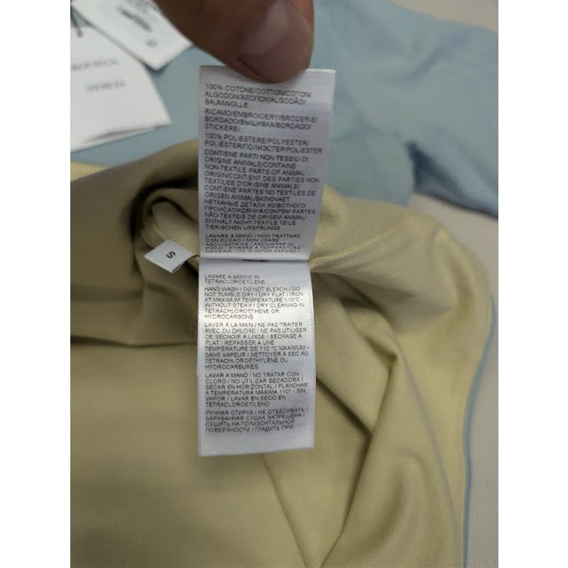 Bottega Veneta o1rshd1 Double Layer Light Cotton Polo Shirt in Stone Blue Size US S / EU 44-46 / 1 - 17 Thumbnail