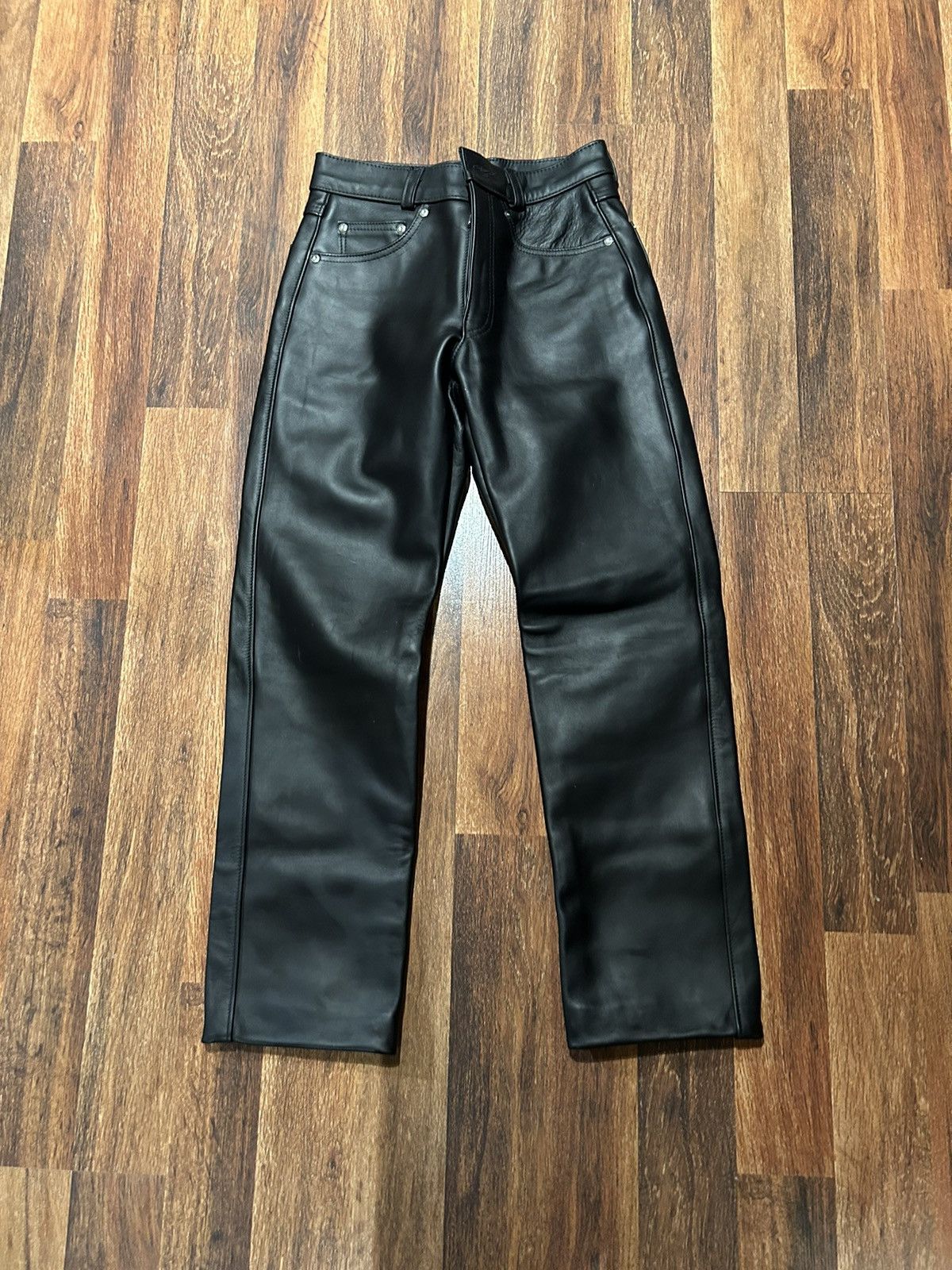 Schott Vintage Men’s 30x31 biker leather pants schott made in USA Size US 30 / EU 46 - 2 Thumbnail