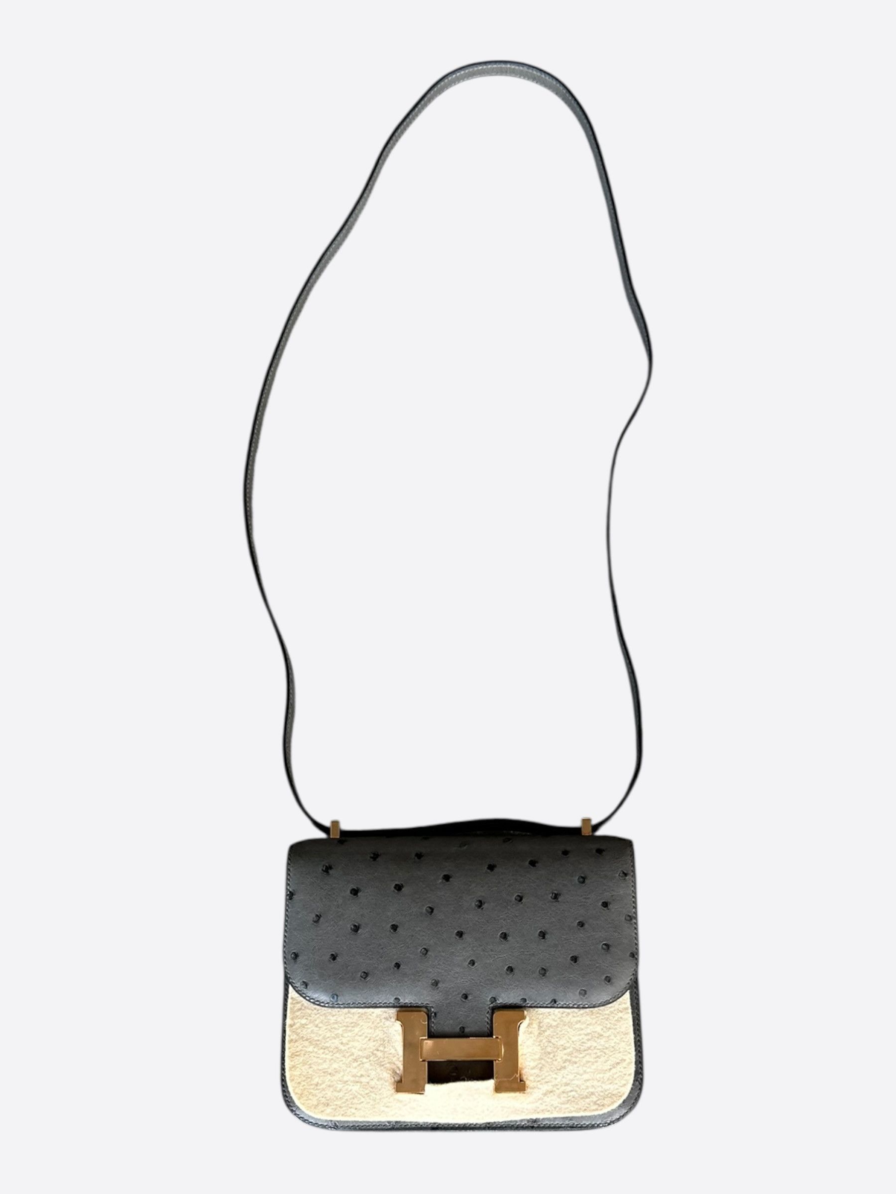 Hermes Hermes Grey Ostrich & Gold Hardware Constance 18 Size ONE SIZE - 1 Thumbnail