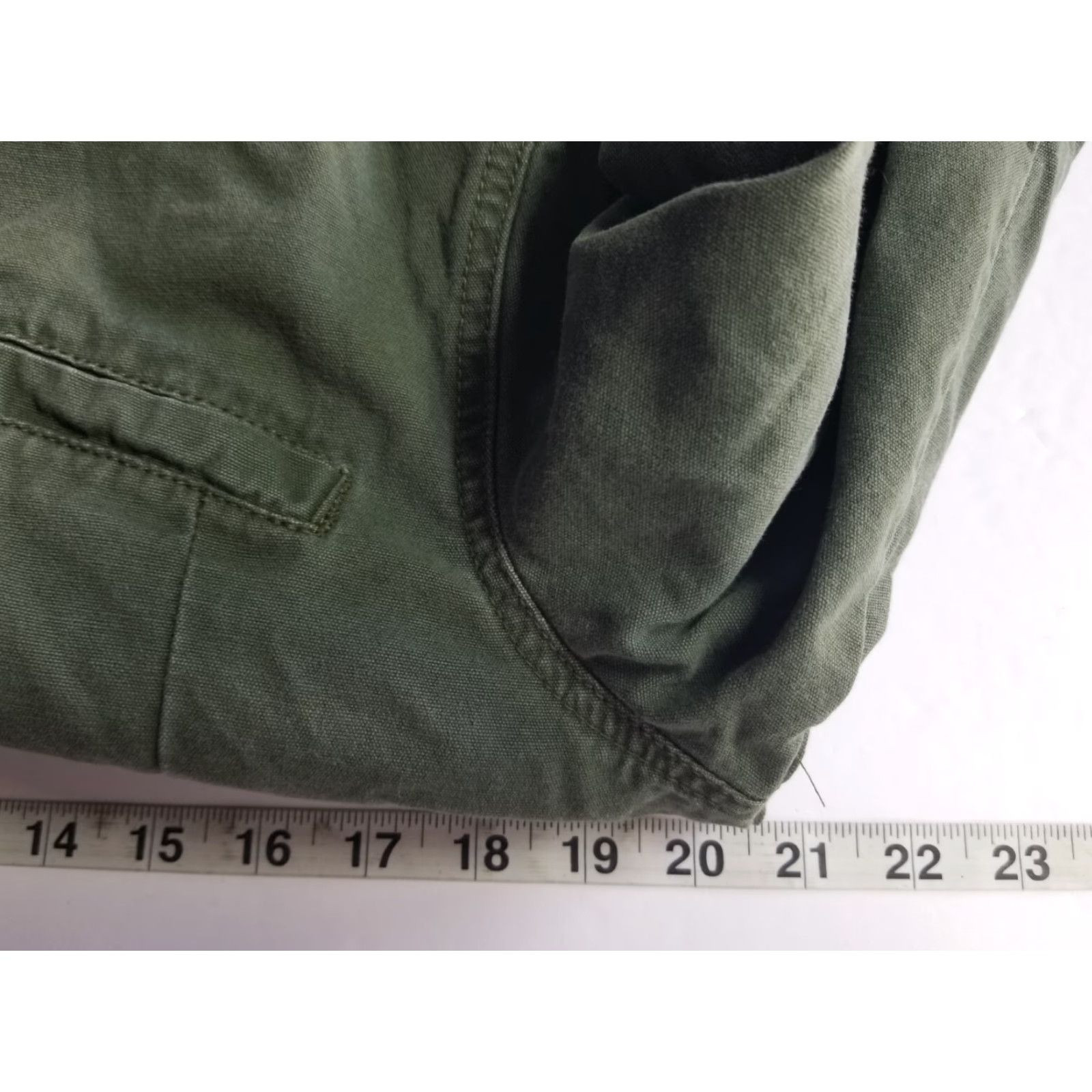 Brandy Melville Brandy Melville Green Jacket Cropped 100% Cotton OS See Measurements Military Jacket Hooded Lightweight Pockets Full Zip Casual Women One Size Green Size ONE SIZE - 4 Thumbnail