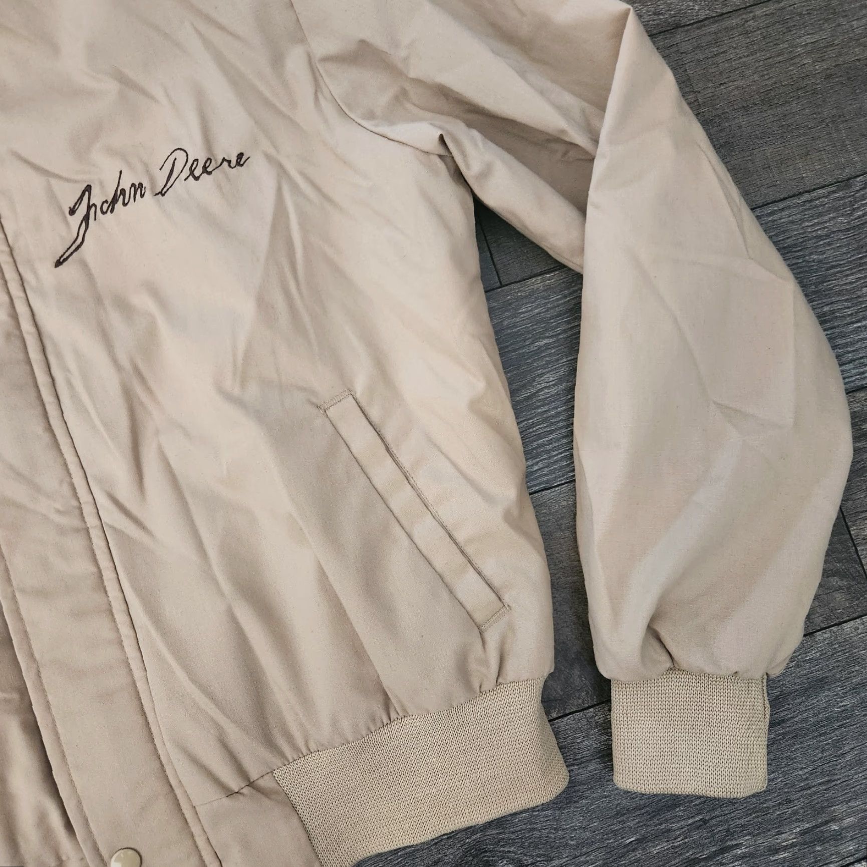 John Deere VINTAGE 60s John Deere Jacket The Ltd Size L Ivory Employee Script Embroidered Mens Womens? (omit) Size US L / EU 52-54 / 3 - 3 Thumbnail