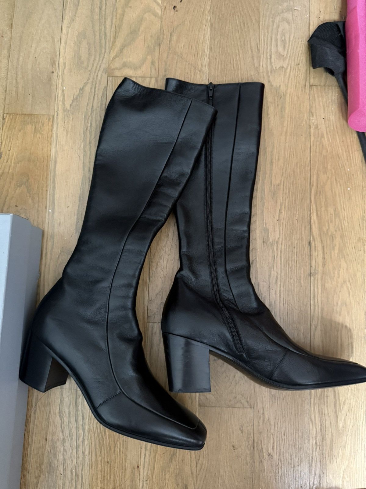Saint Laurent Paris Saint Laurent Knee High Heel Shoes Boots in Black, Men's (Size 8)