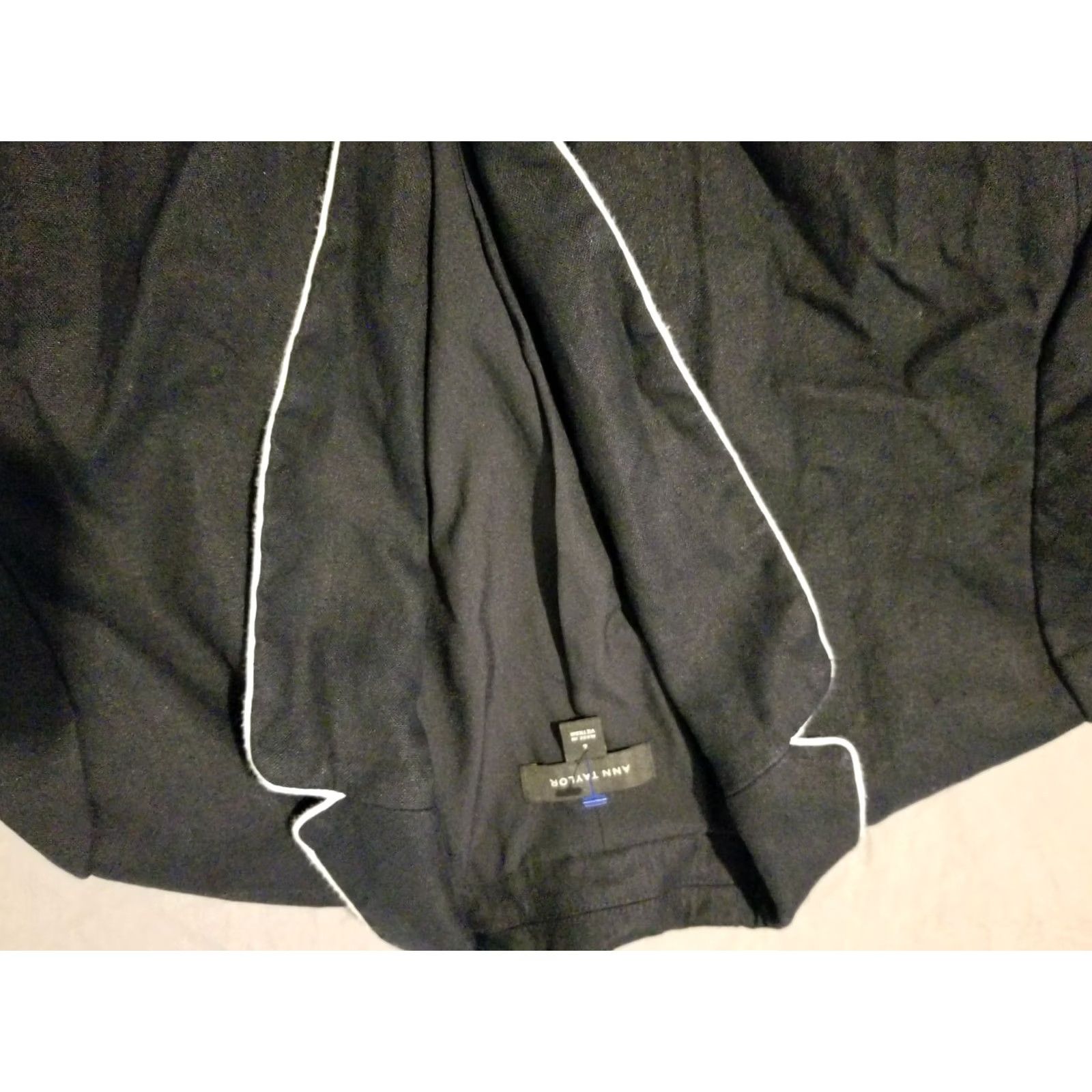 Ann Taylor Womens Ann Taylor Linen Sports Jacket Blazer 6 Navy Blue Petite Size M / US 6-8 / IT 42-44 - 4 Thumbnail