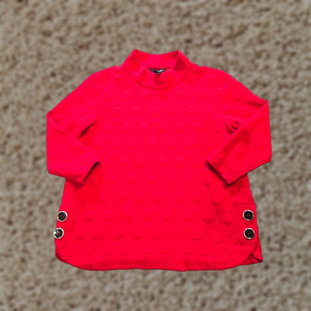 Vintage Ali Miles Sweater Womens Size L Red Polka Dot Knit Stretch Casual Career Size L / US 10 / IT 46 - 1 Thumbnail