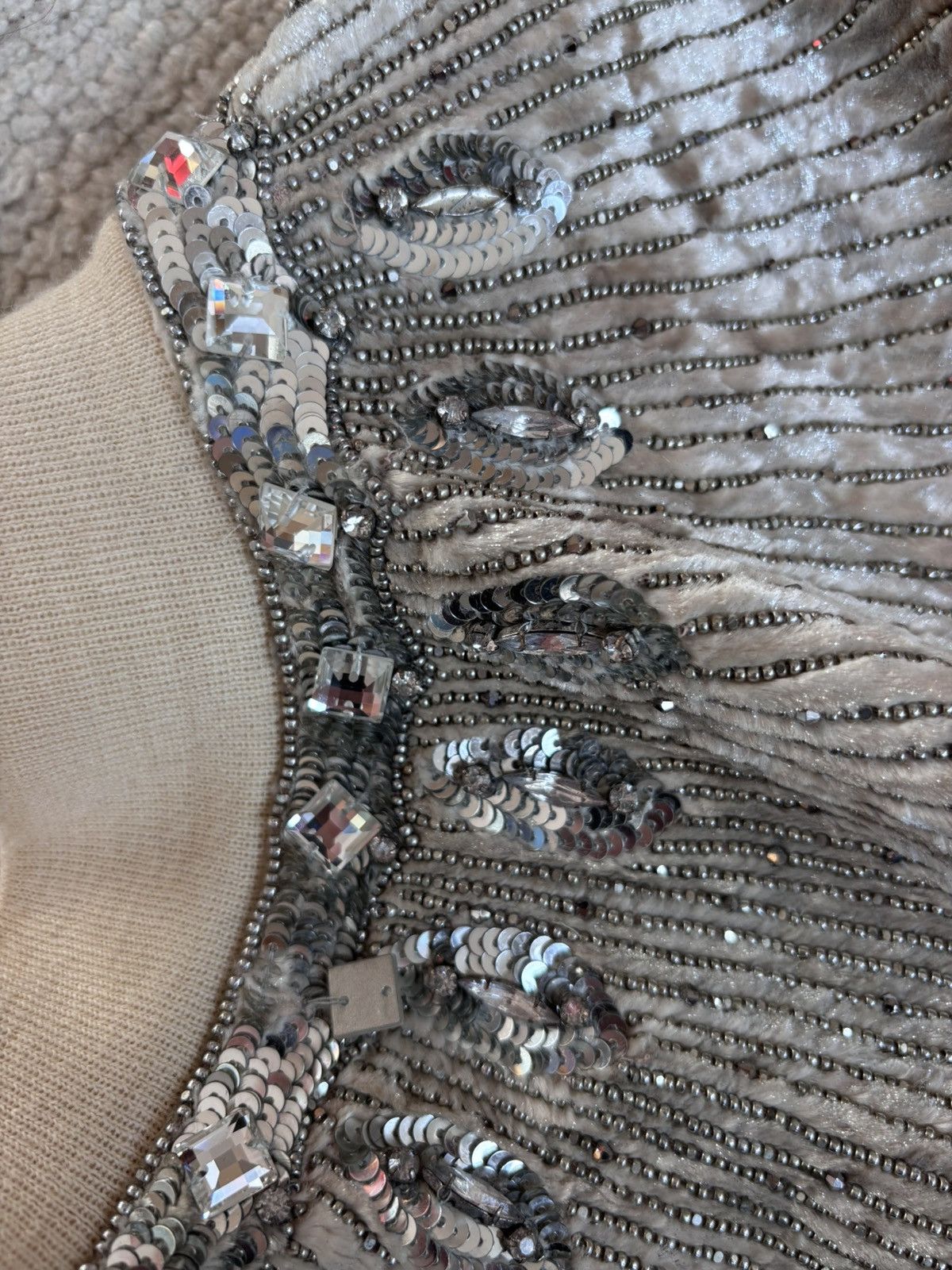 Saint Laurent Paris Saint Laurent FW16 crystal embedded lamb fur jacket Size US M / EU 48-50 / 2 - 17 Thumbnail