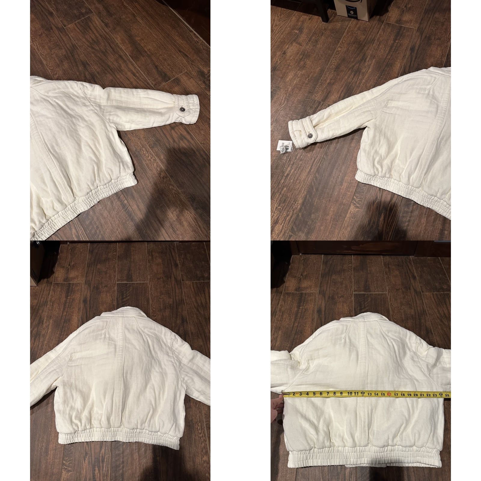 Free People FREE PEOPLE Bomber Jacket Women's Medium Ivory Faux Fur Cropped NWT We The Free Bohemian 70s Size M / US 6-8 / IT 42-44 - 9 Thumbnail