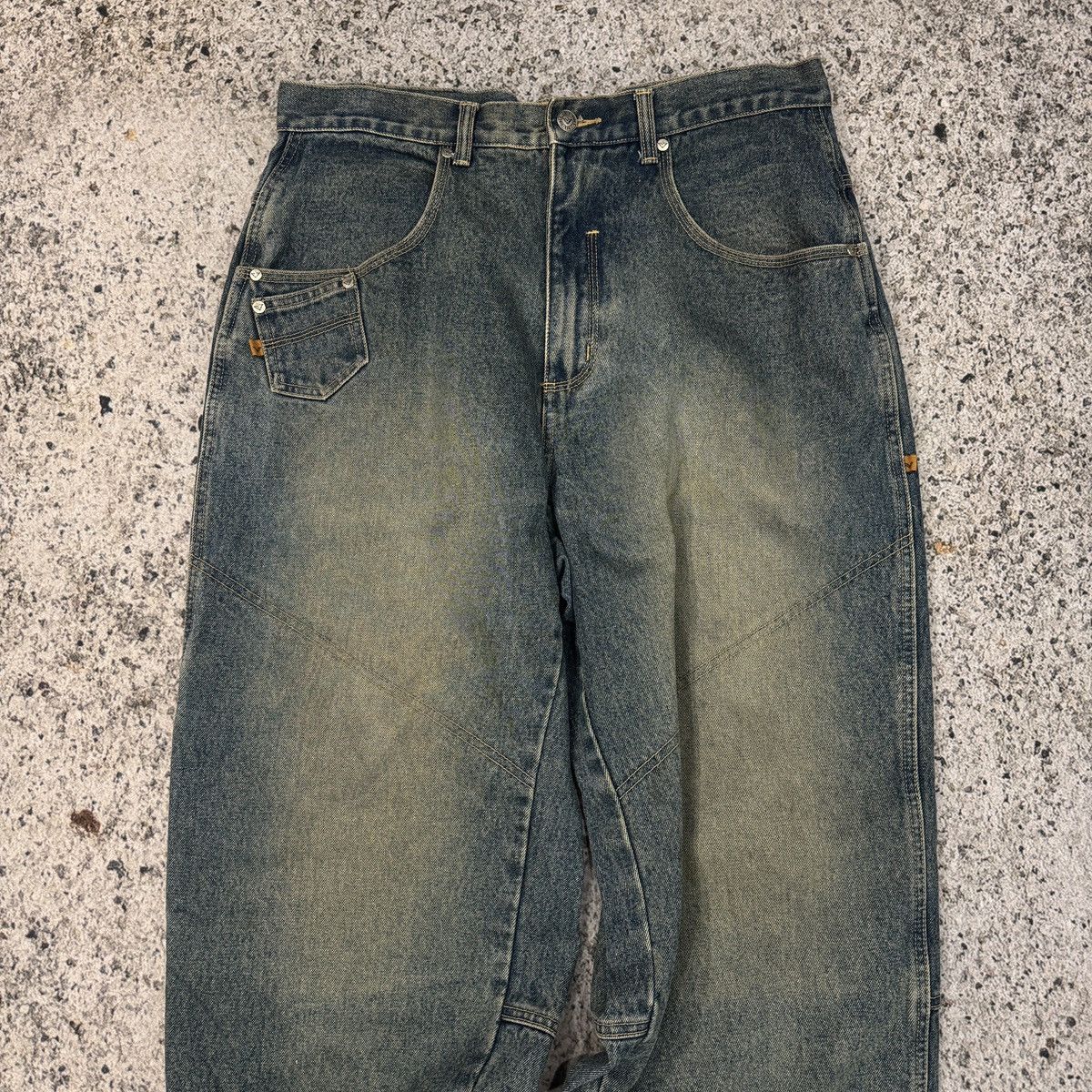 Vintage 90s Faded Vibes Jeans Baggy Wide Leg Skater Denim ERD Grunge Size US 34 / EU 50 - 4 Thumbnail