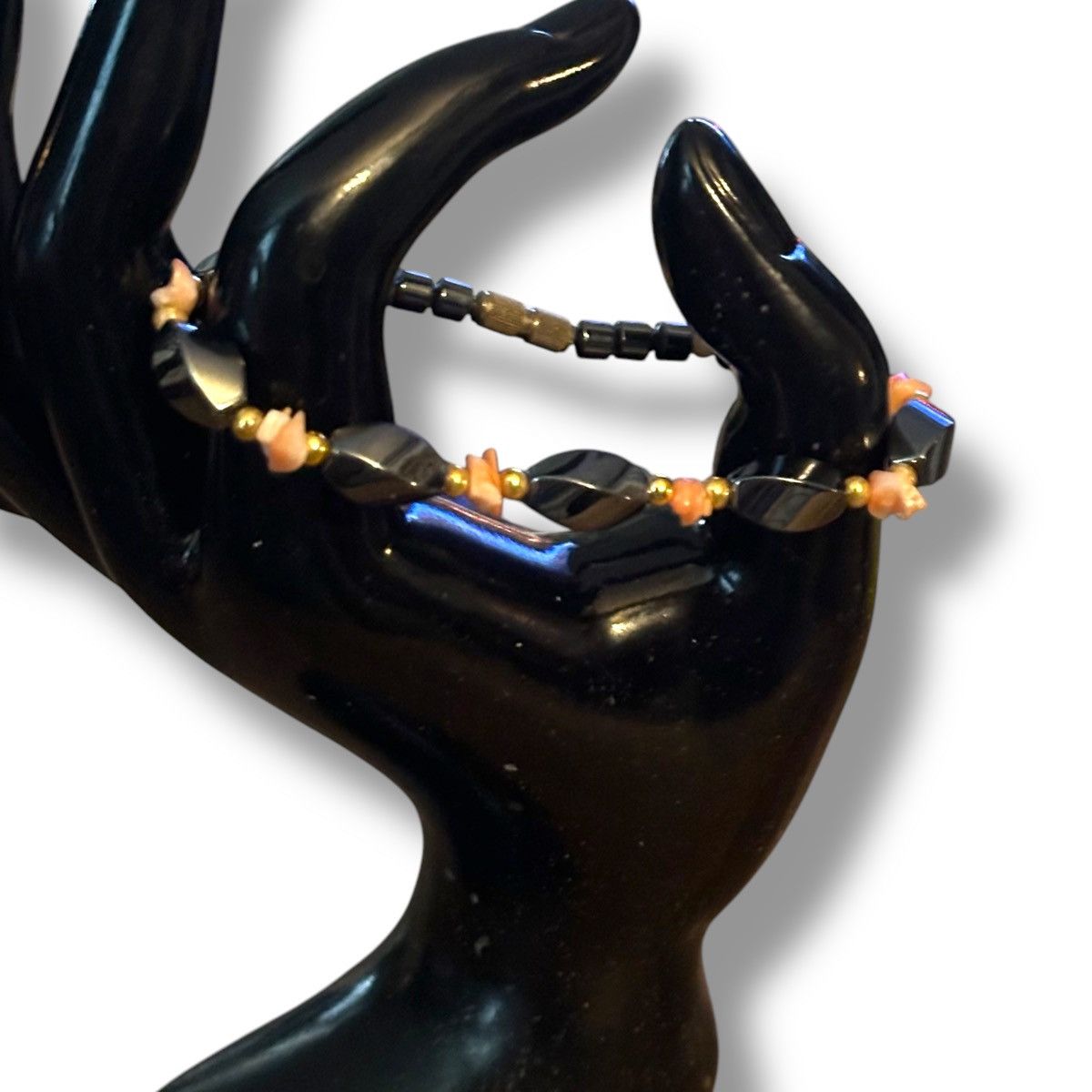 Vintage Vintage hematite and shell bead bracelet Size ONE SIZE - 3 Thumbnail