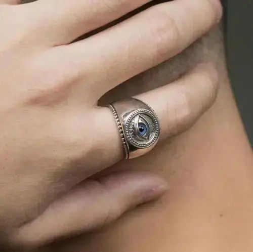 Jewelry Trendy Demon Eye Ring (size 7-13) Size ONE SIZE - 1 Thumbnail