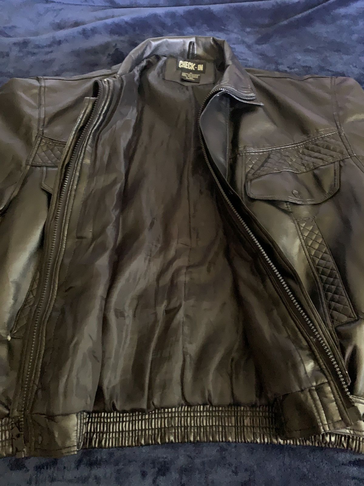 Vintage Fake Leather Jacket Y2K Streetwear Vintage Fashion Opium 00s Size US XXL / EU 58 / 5 - 4 Thumbnail