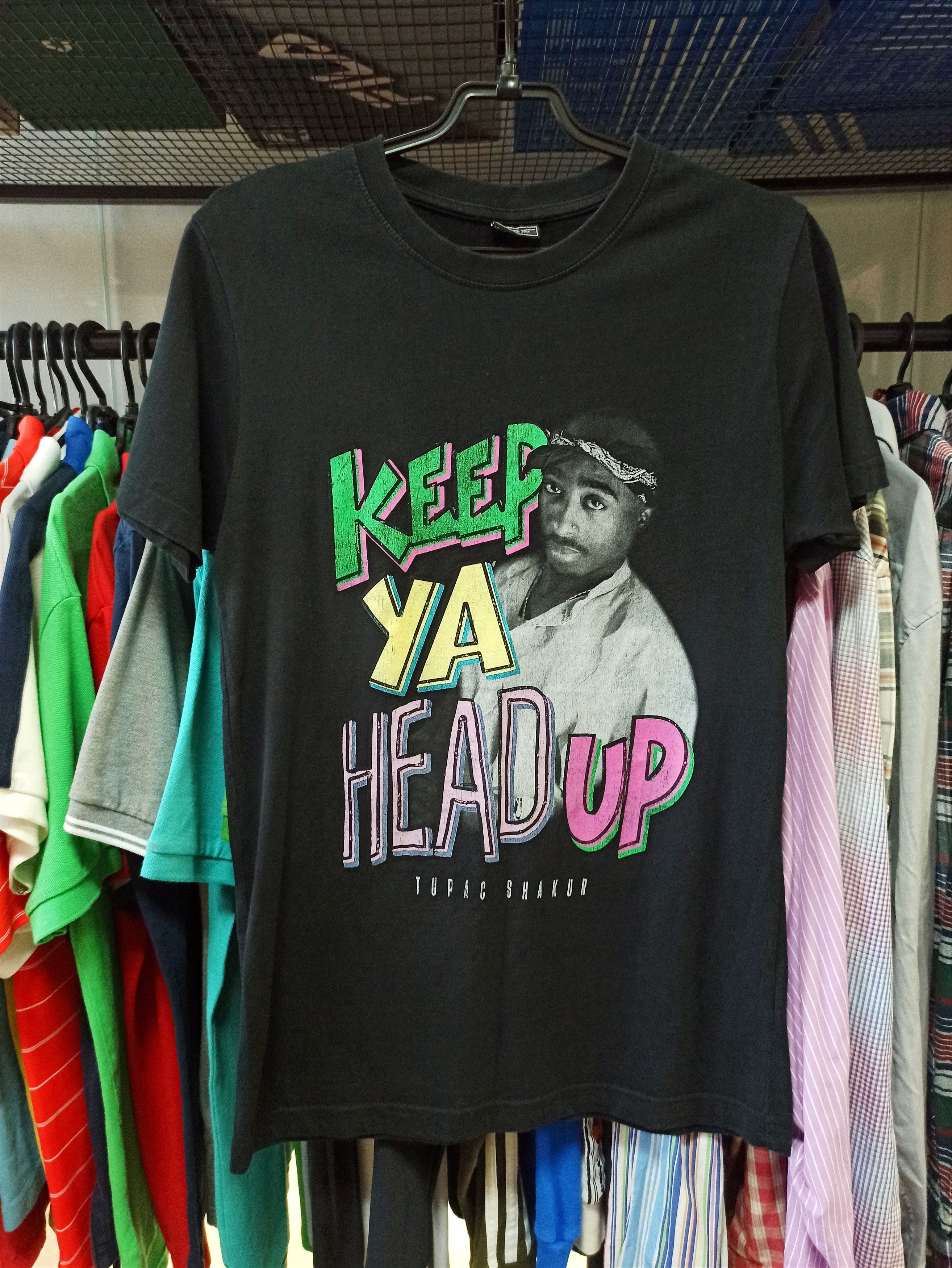 image of Band Tees x Rap Tees Vintage 2Pac Tee in Black, Men's (Size Small)