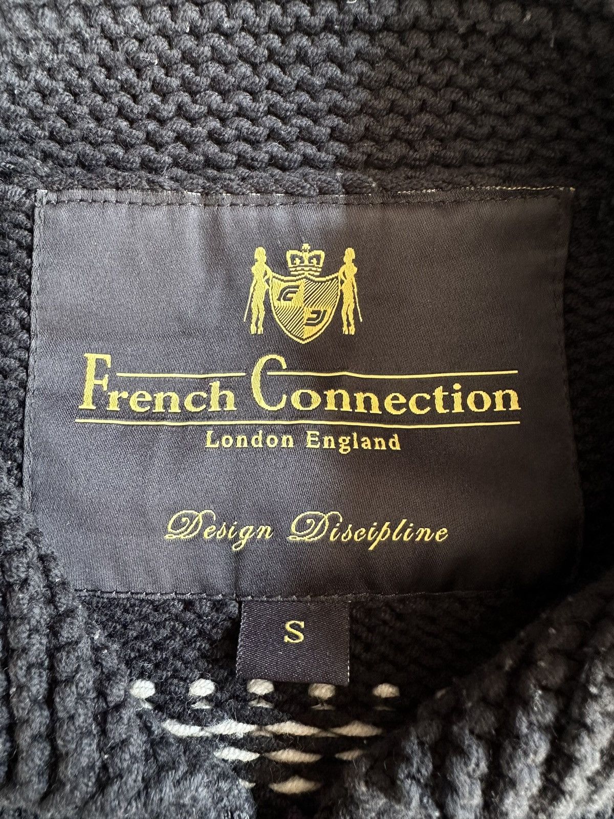 French Connection × Vintage Rare FCUK wool knitted zipper sweater Size US L / EU 52-54 / 3 - 13 Thumbnail