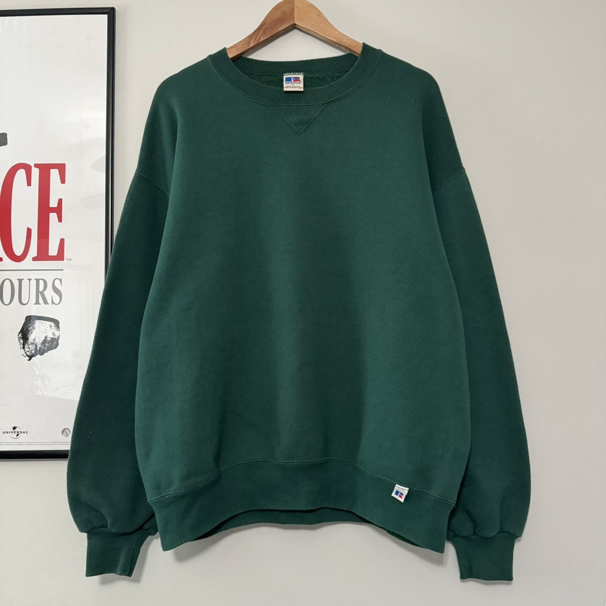 Vintage Russell Athletic Dark Green Crewneck Sweatshirt Men’s store L