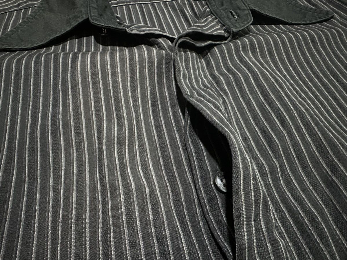 Tornado Mart 🔥Y2K Tornado Mart Striped Shirt Sharped Collar Double Cuffs Size US M / EU 48-50 / 2 - 6 Thumbnail
