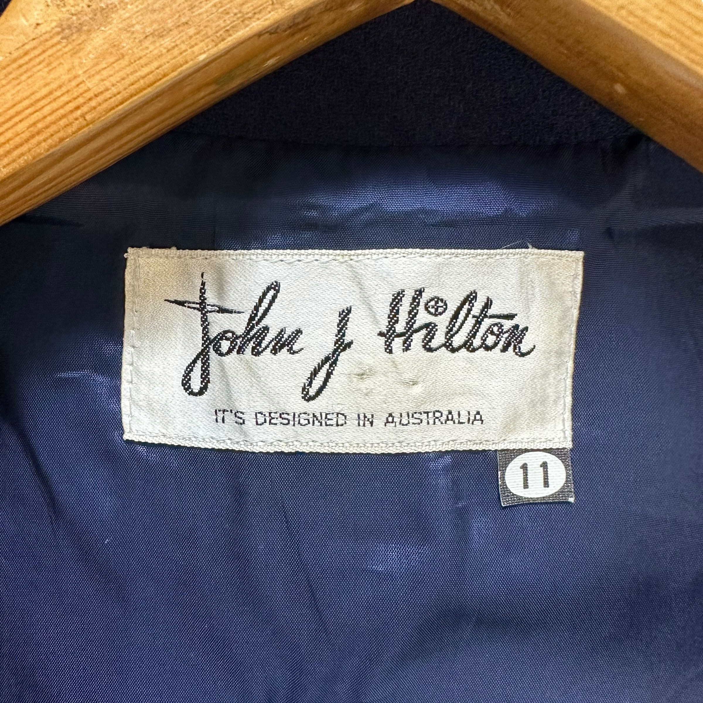 Japanese Brand 90’s JOHN J HILTON Blue Wool Formal Jacket #A64-1544 Size S / US 4 / IT 40 - 9 Thumbnail