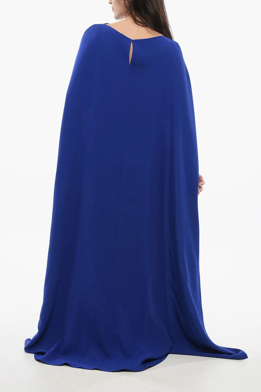 Valentino og1mm0426 Silk Boat-neck Dress in Blue Size S / US 4 / IT 40 - 2 Thumbnail