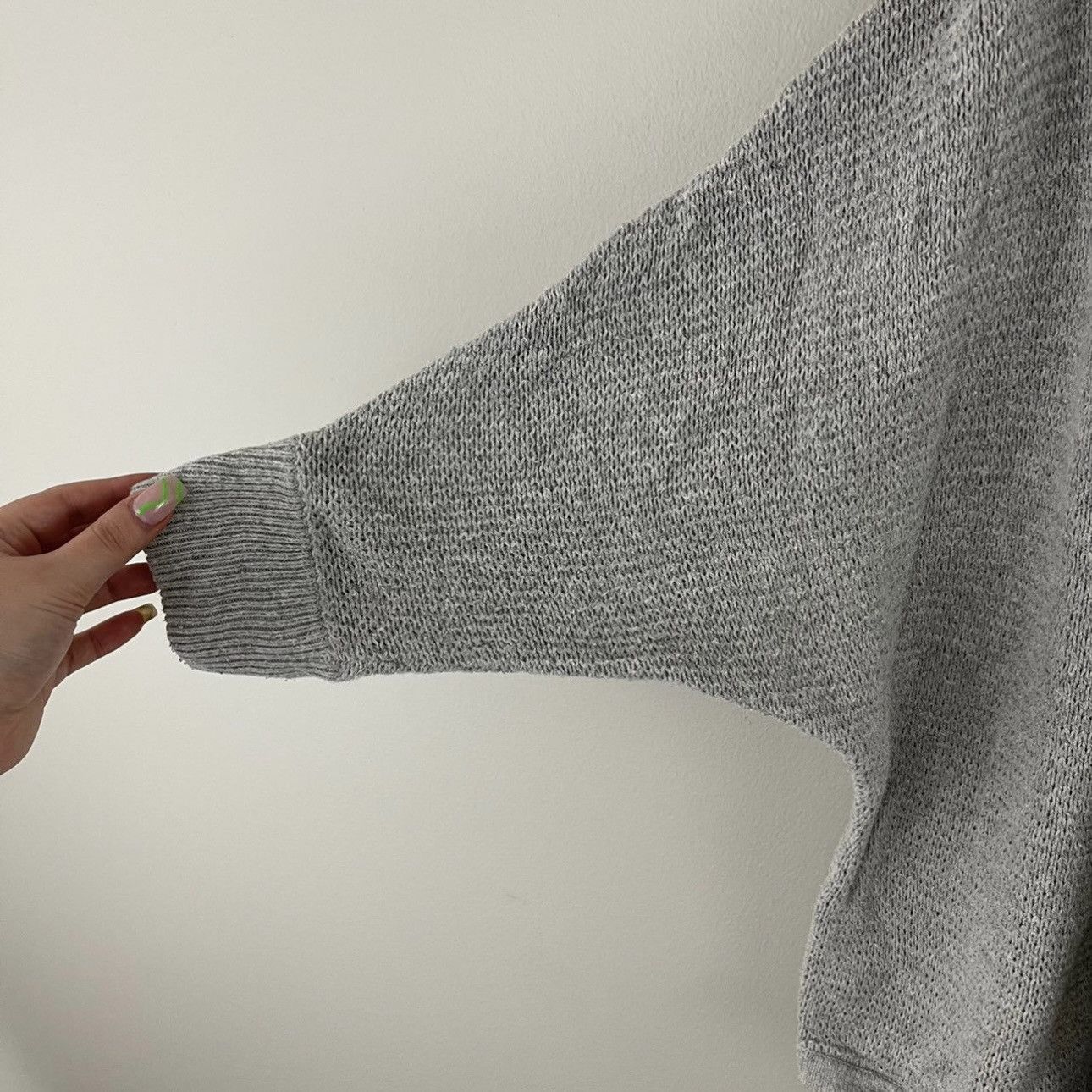 Madewell MADEWELL Grey Drapey Ribbed Knit Seabank Cardigan Sweater Size M / US 6-8 / IT 42-44 - 6 Thumbnail