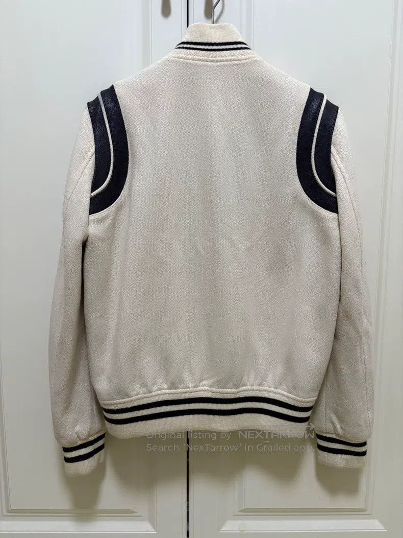 Saint Laurent Paris Saint Laurent Paris White wool blend leather baseball jack Size US S / EU 44-46 / 1 - 2 Thumbnail