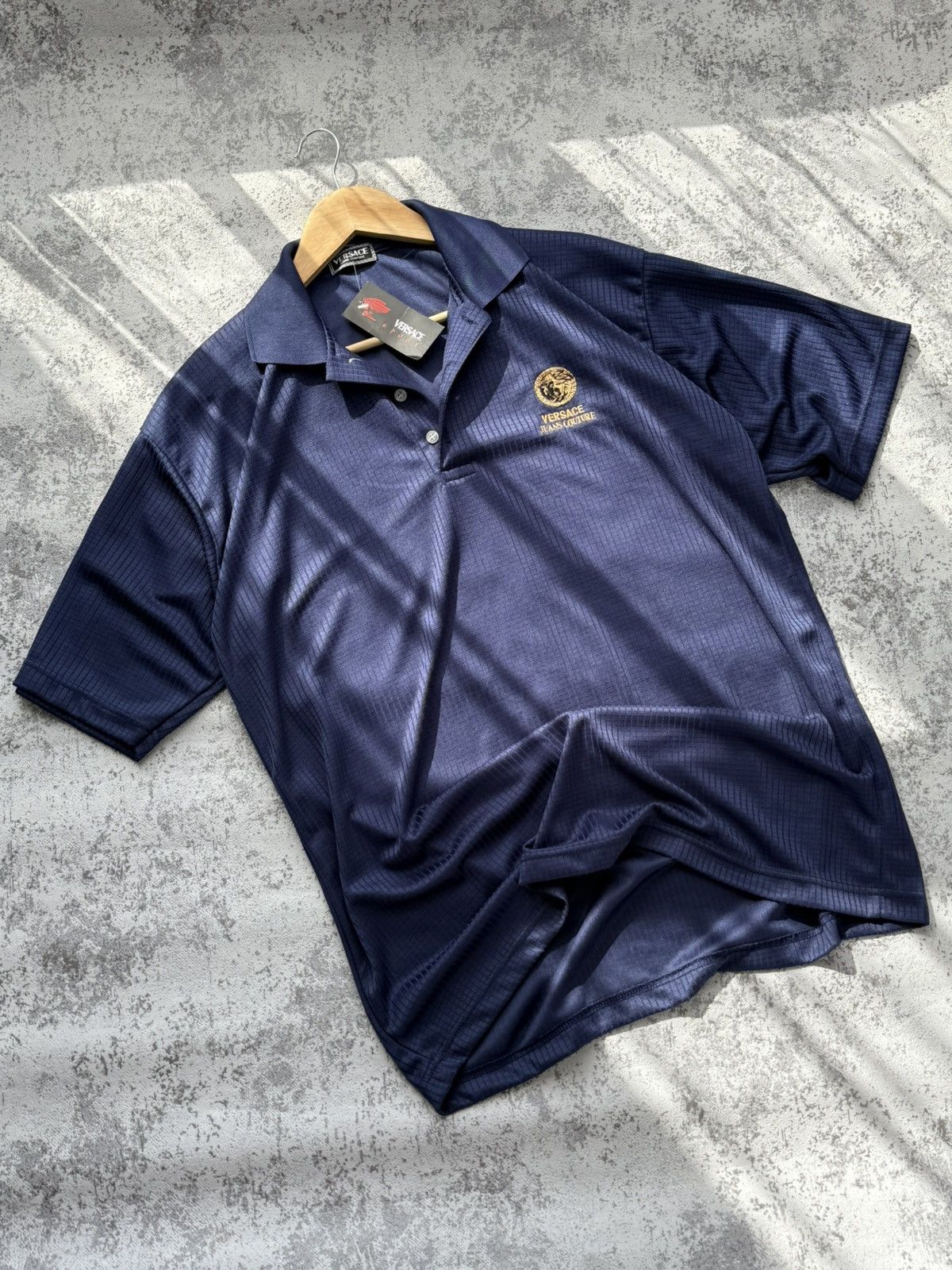 Versace × Versace Jeans Couture × Vintage Vintage 90s Versace Jeans Couture Polo T-Shirt Size US XL / EU 56 / 4 - 1 Thumbnail