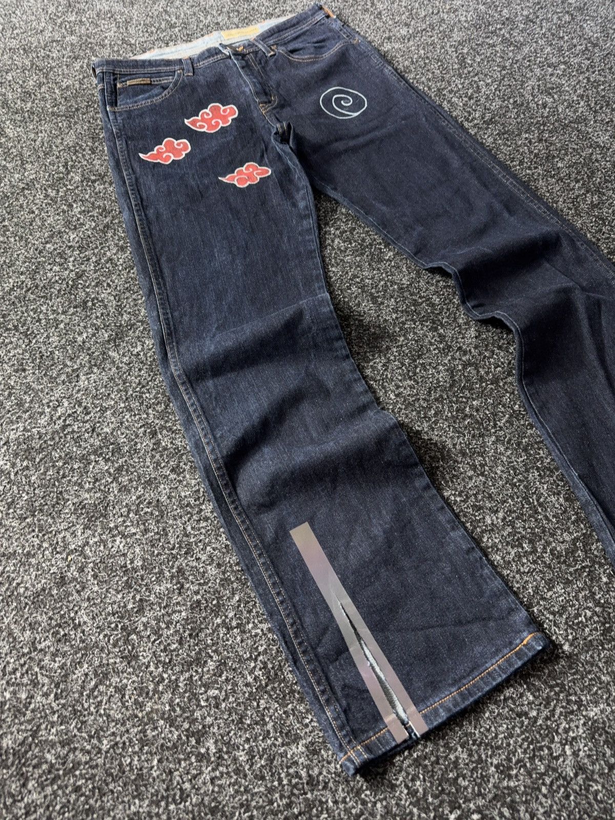 Wrangler Custom Wrangler Naruto Jeans Akatsuki Uchiha Konoha Art Size US 32 / EU 48 - 2 Thumbnail
