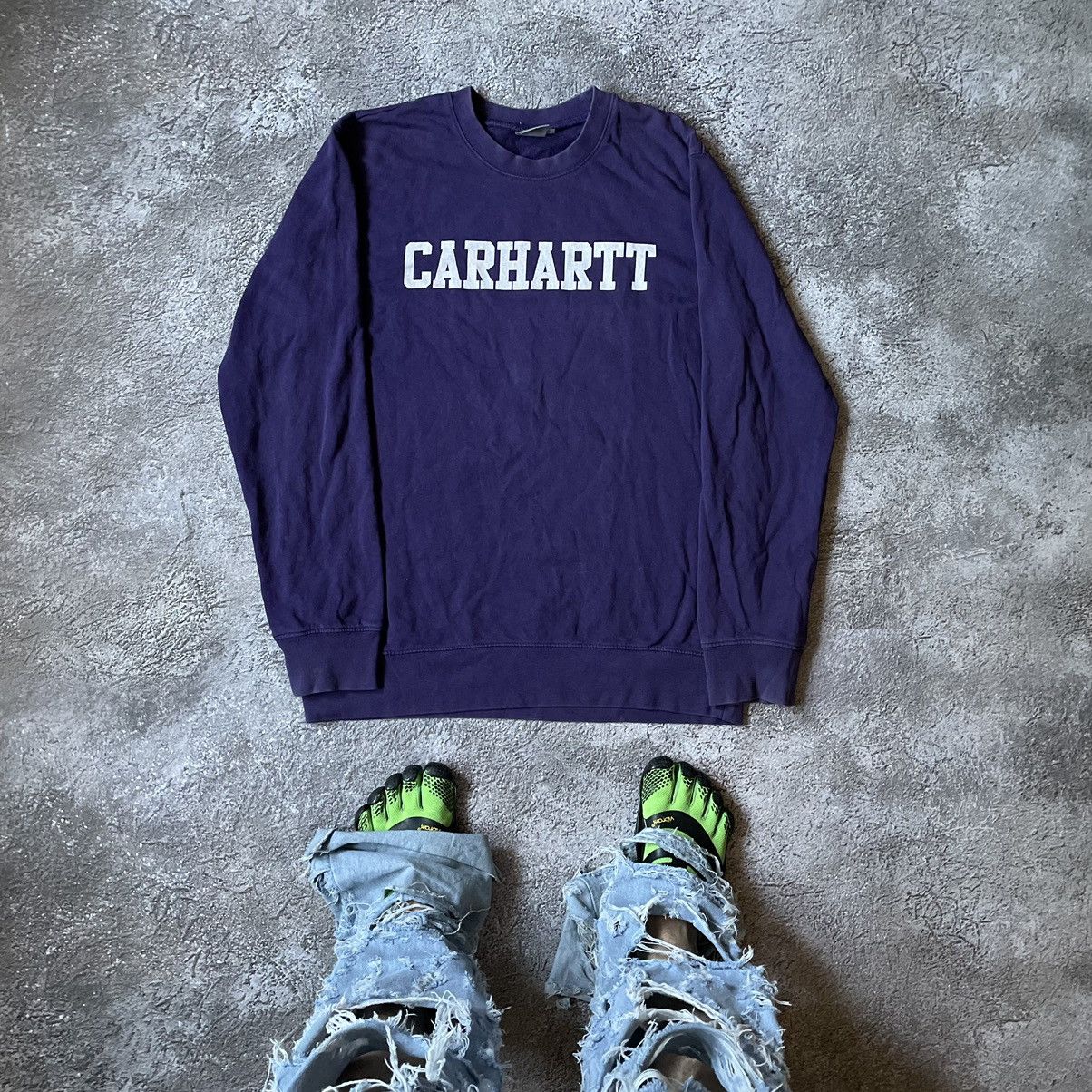 Vintage Vintage 90s Carhartt Faded Logo Crewneck Streetwear Boxy L Size US L / EU 52-54 / 3 - 1 Thumbnail