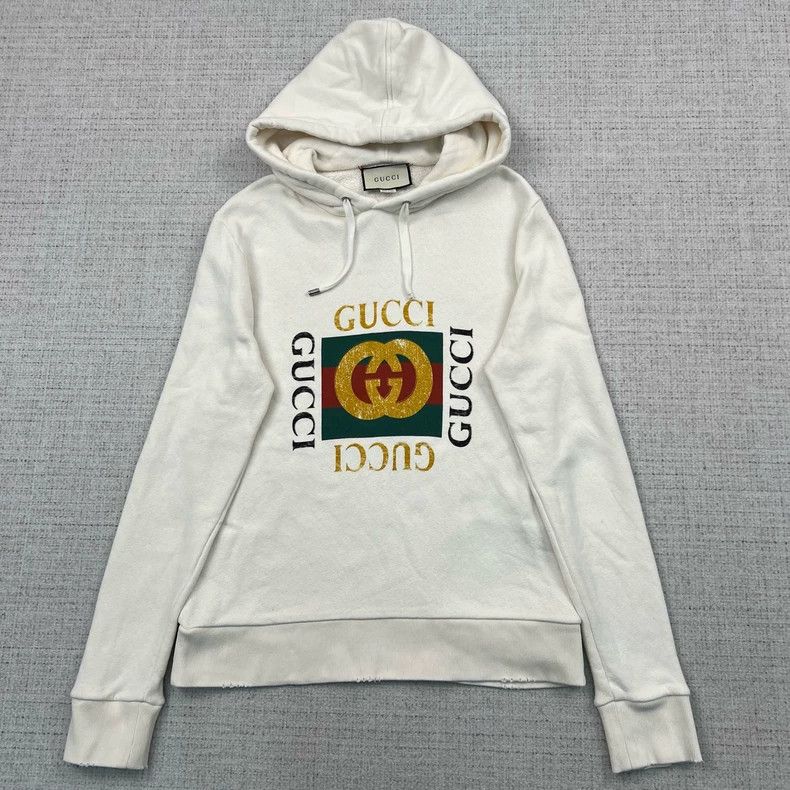 Gucci Gucci Logo letter printed hooded drawstring long-sleeved sw Size US XS / EU 42 / 0 - 1 Thumbnail