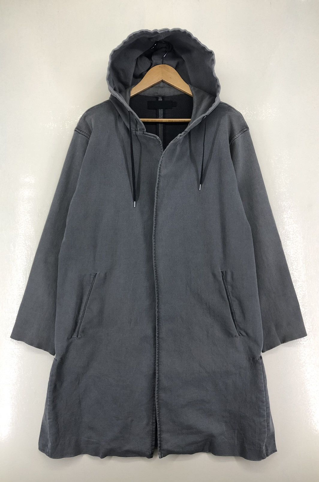 JACKROSE Jackrose Hooded Grey Long Jacket Size US M / EU 48-50 / 2 - 1 Thumbnail