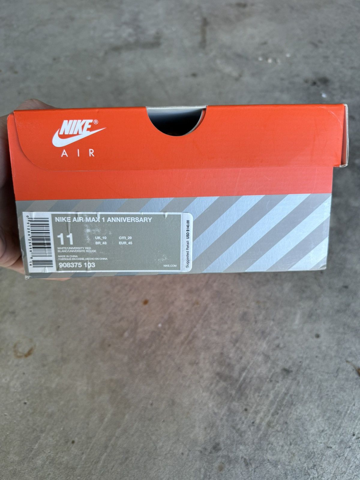 Nike Nike Air Max 1 Anniversary Varsity Red Size US 10.5 / EU 43-44 - 9 Thumbnail