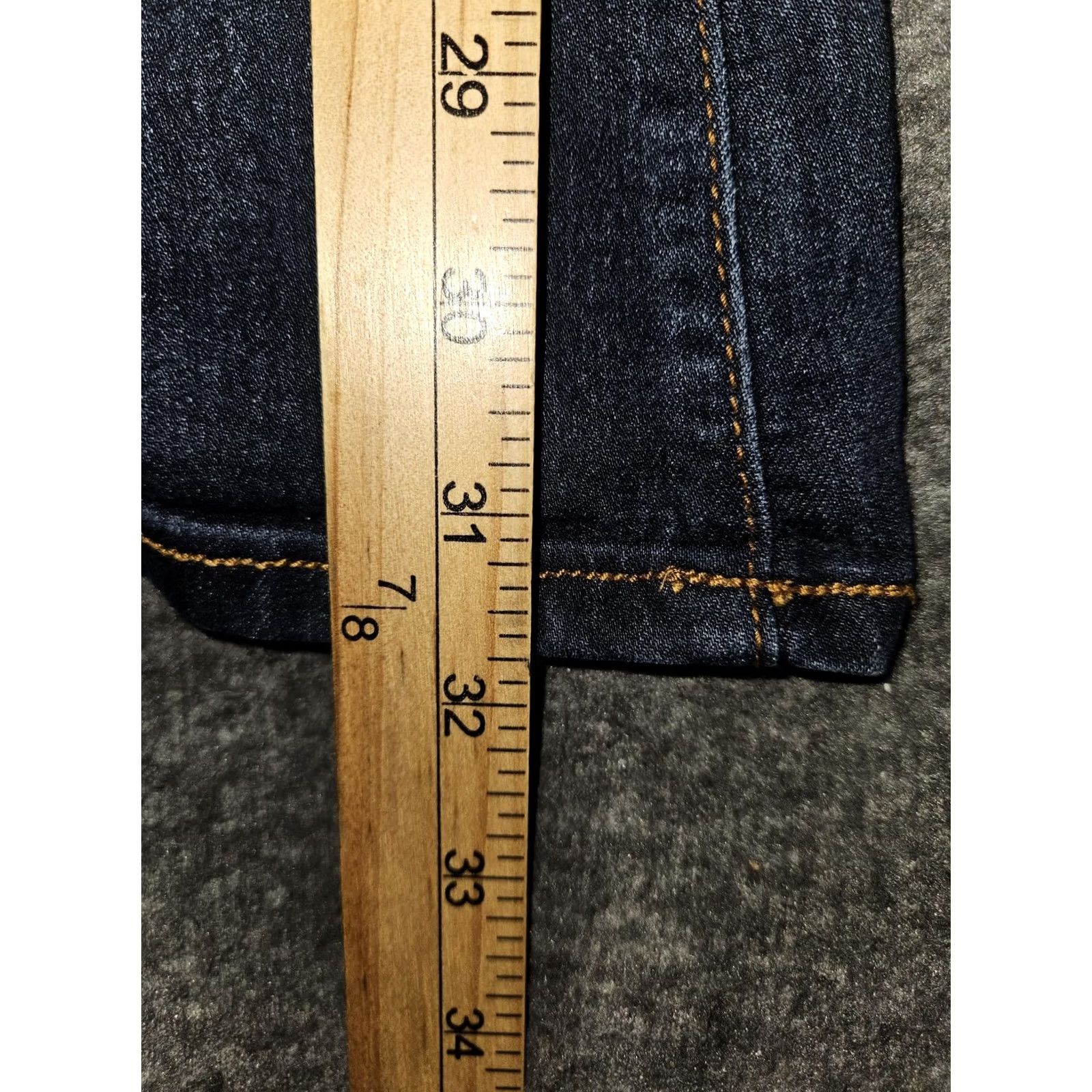 Vintage Angry Rabbit Jeans Womens 29/9 Blue Dark Wash Mid Rise Bootcut Stretch Denim Size 29" - 6 Thumbnail