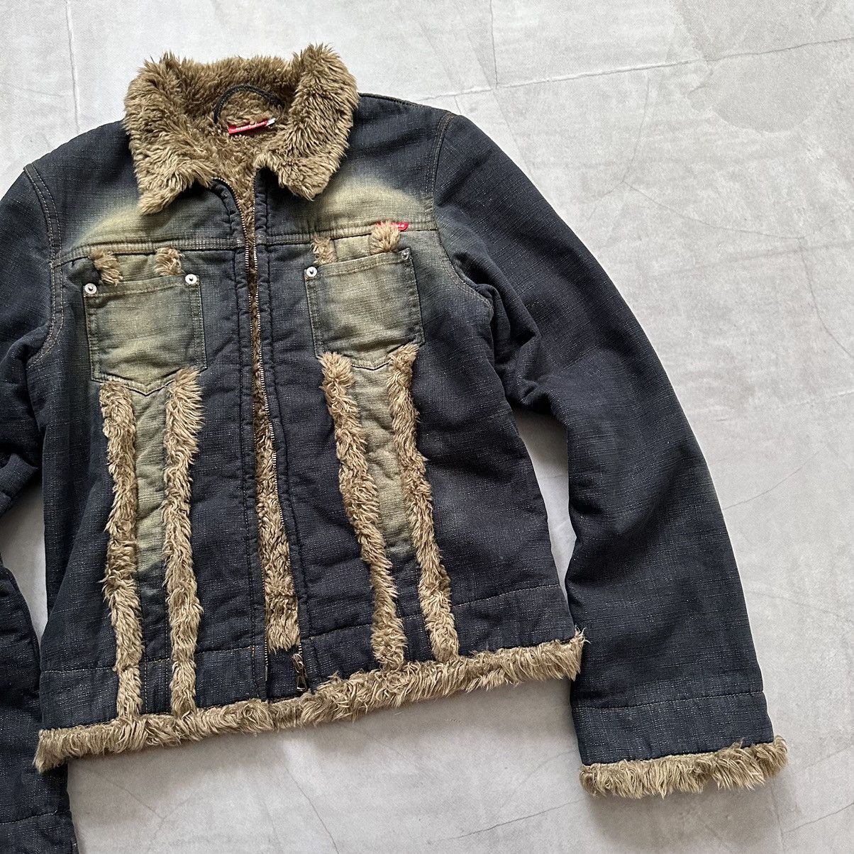 Hysteric Glamour × Undercover Punk LGB If Six Was Nine Fur Jacket Rick Owens Style Size L / US 10 / IT 46 - 2 Thumbnail
