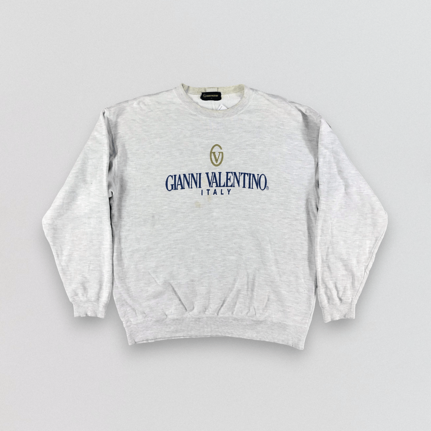 image of Vintage Gianni Velentino Sweater Grey Jumper Sweatshirt, Men's (Size Large)