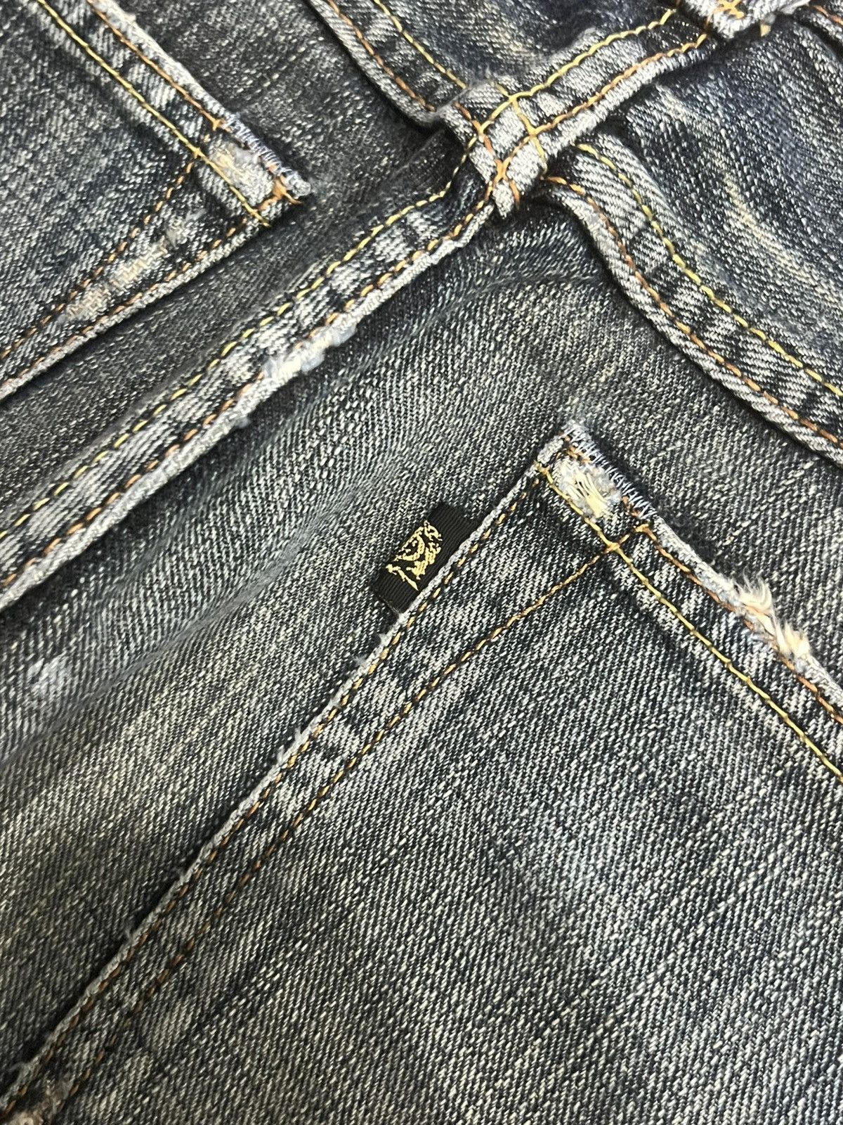 Japanese Brand Vintage Japanese Denim Craft Blowout Distressed Loose Jeans Size US 33 - 8 Thumbnail