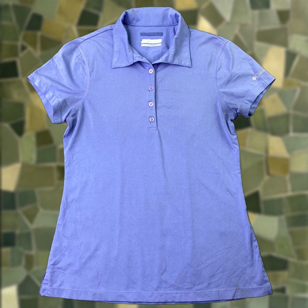 Vintage Columbia Womens Polo Shirt XS Purple Short Sleeve Stretch Cotton Elastane Jersey Basic Size XS / US 0-2 / IT 36-38 - 1 Thumbnail