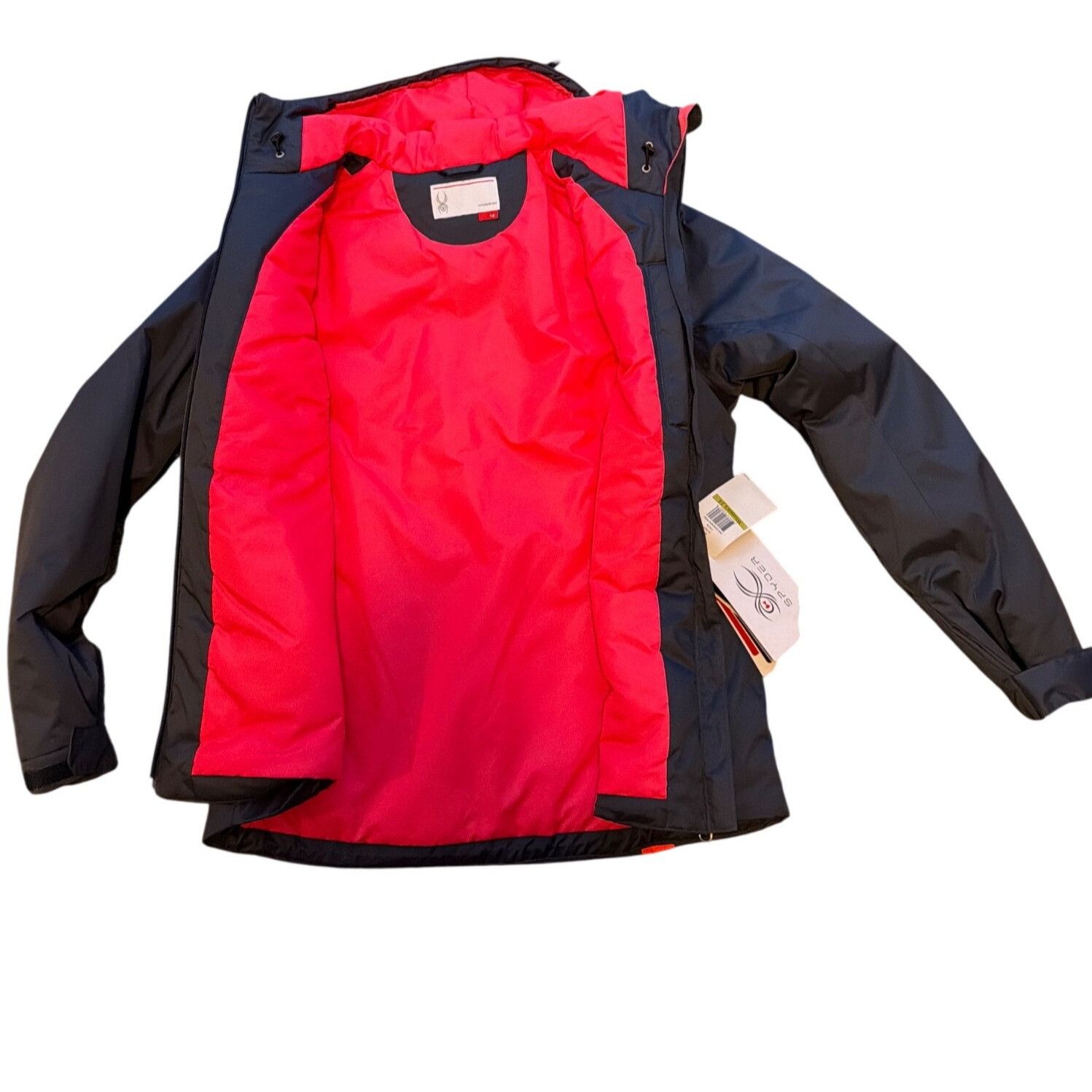 Spyder NWT Spyder MYX Ski Jacket Charcoal Grey Pink Winter Jacket W Size XL / US 12-14 / IT 48-50 - 6 Thumbnail