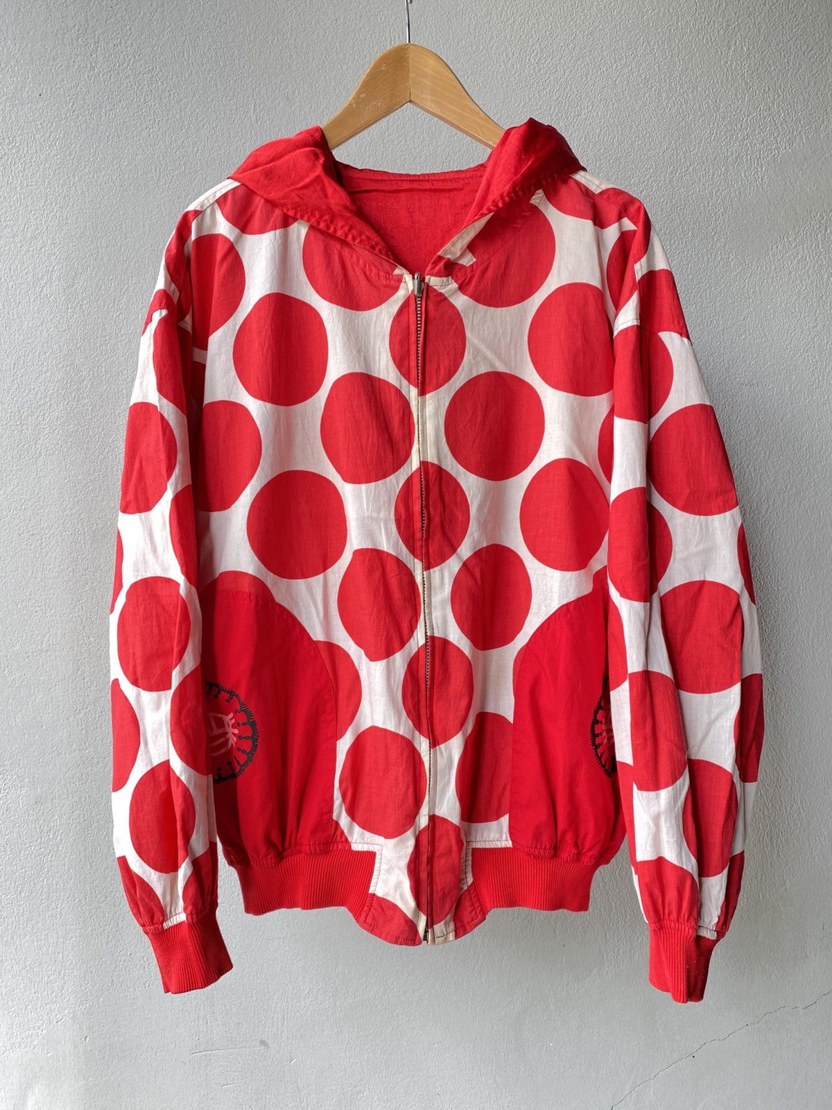 MICHIKO Red Reversible Hoodie Jacket
